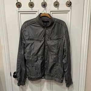 Men’s Kenneth Cole Gray Bomber Jacket.
